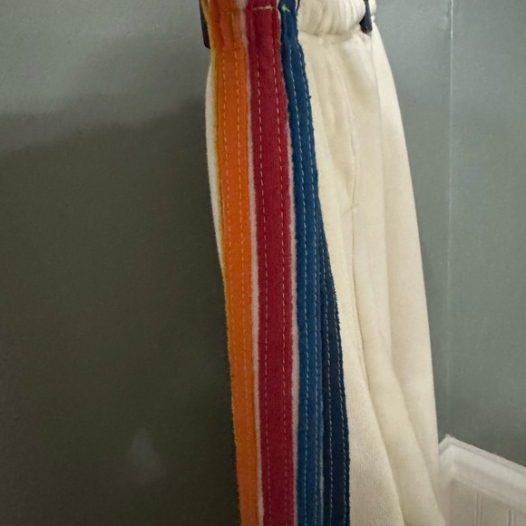 Aviator Nation 5 Stripe Women's Sweatpants Vintage White Size Large - Picture 6 of 8